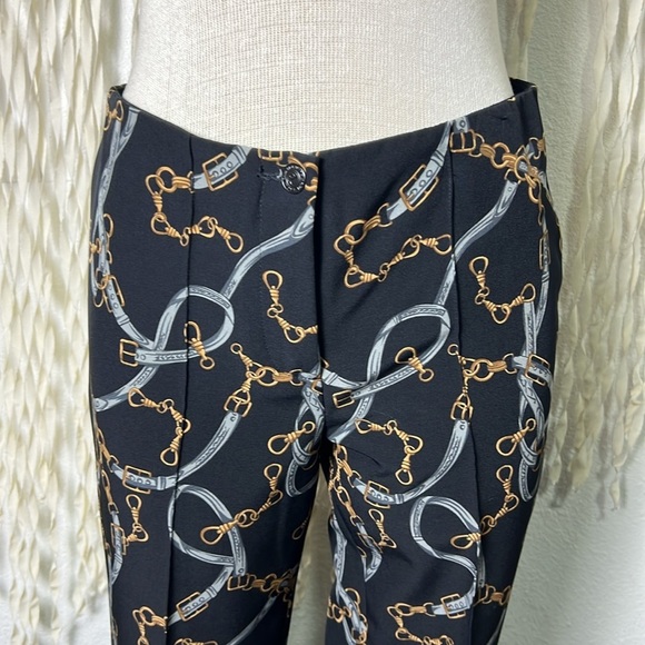 Cambio NWOT Chain Print Black Trouser Size US4 - Picture 2 of 11